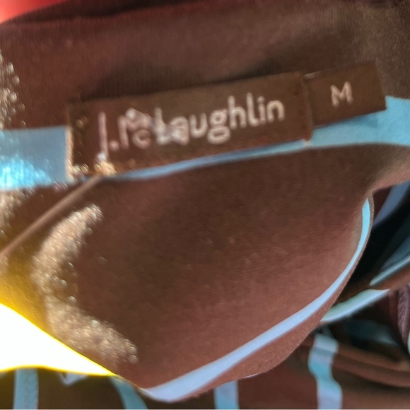 J. McLaughlin Nicola  Cloth Dress Stripes Tiered Layered Size medium - Picture 3 of 3